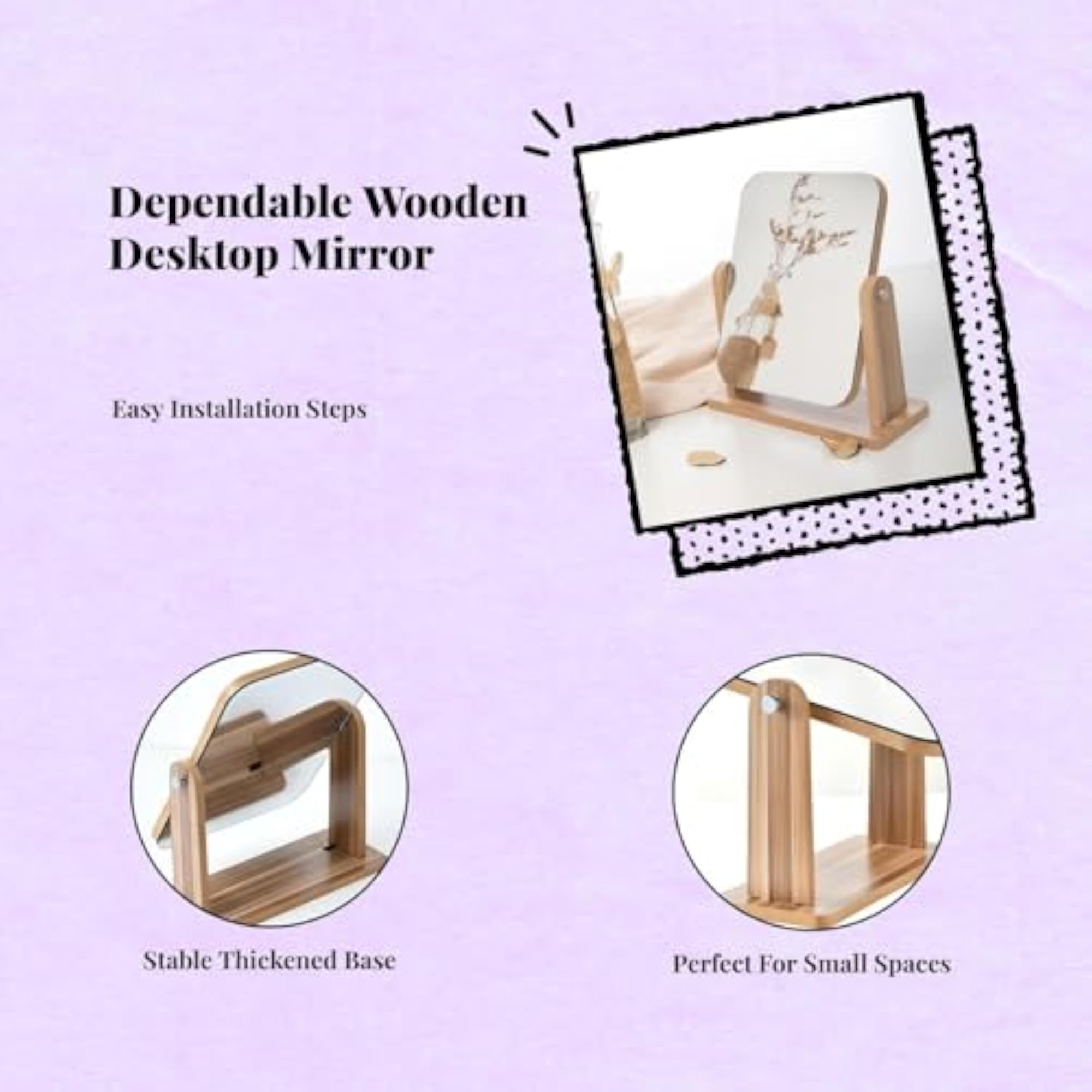 Vanity Desk with Large Mirror
